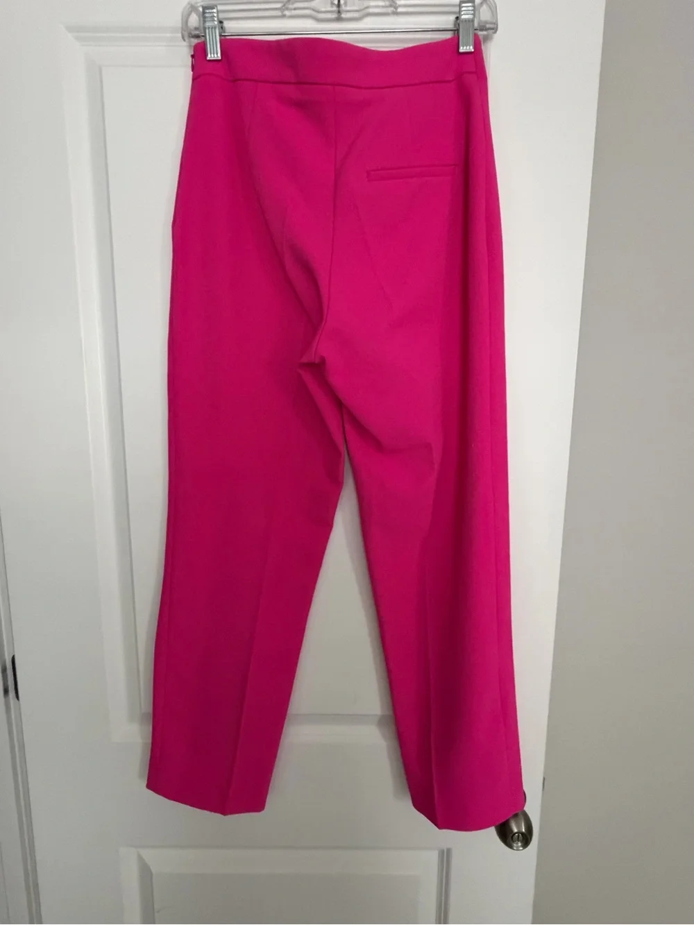 Zara high-waisted trousers in fuchsia/hot pink